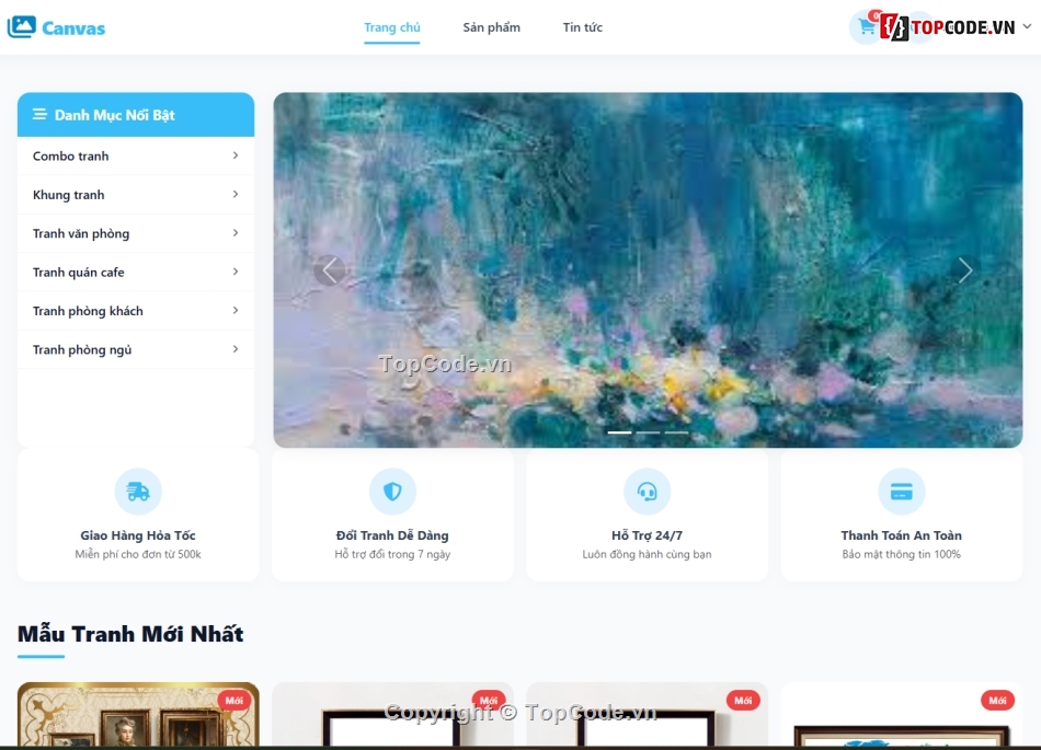 web bán tranh,bán tranh,tranh canvas